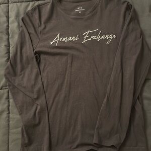 Armani Exchange Black Long Sleeve Tee